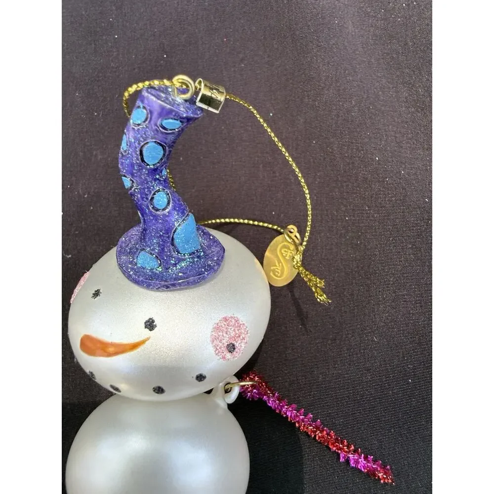 Midwest Of Cannon Falls Snowman Whimsical Christmas ornament -K2